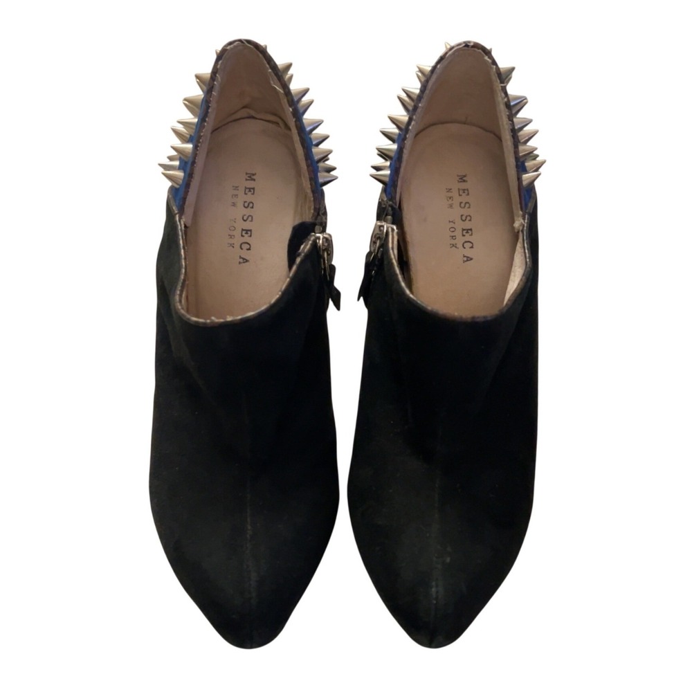 Messeca New York Wedge Spike Blue Black Ankle Bootie SZ: 5.5